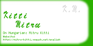 kitti mitru business card